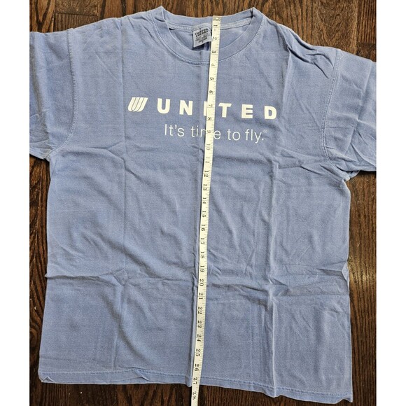 Vintage DELTA It's Time To Fly T Shirt Size L Blue - Picture 4 of 8